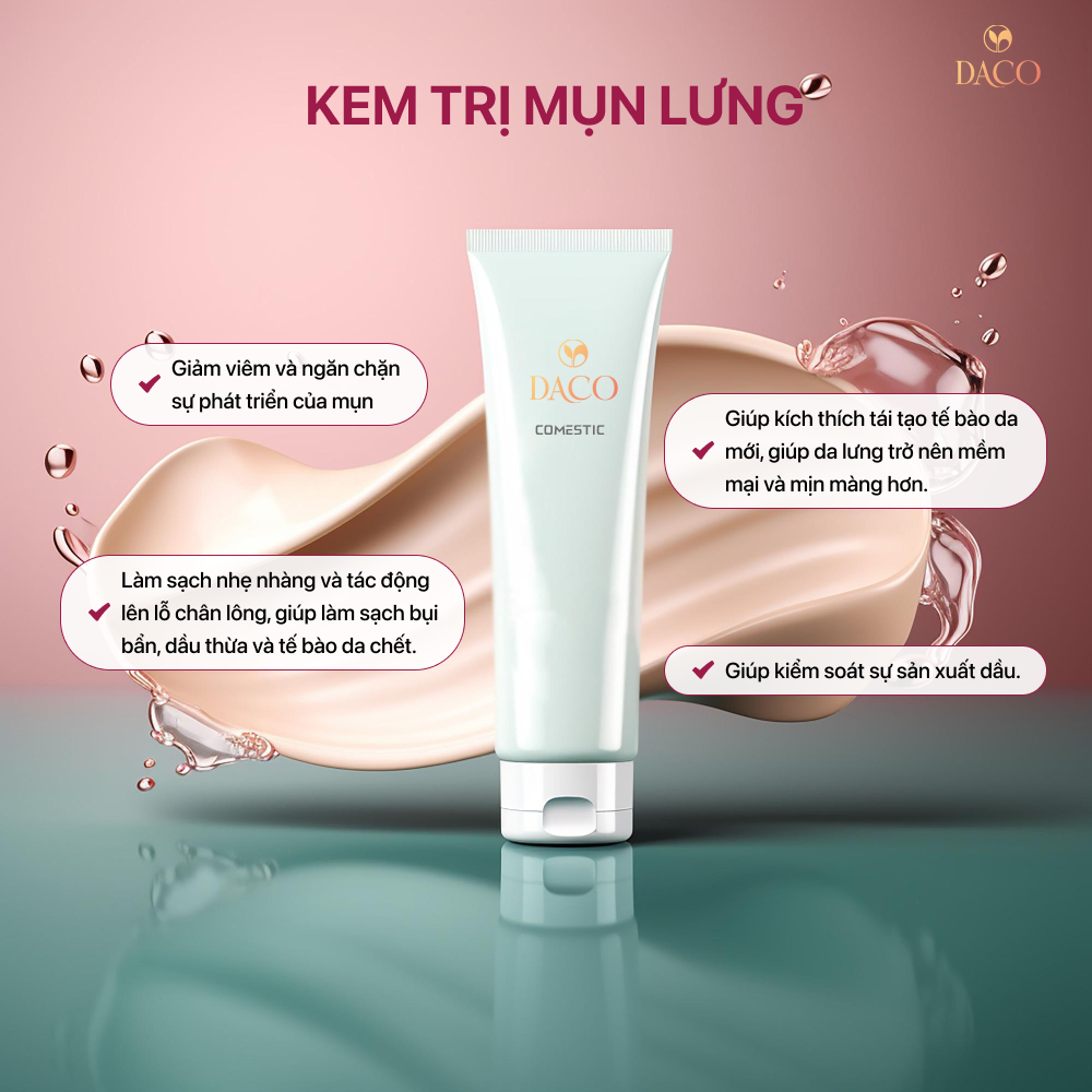 gia công kem trị mụn lưng