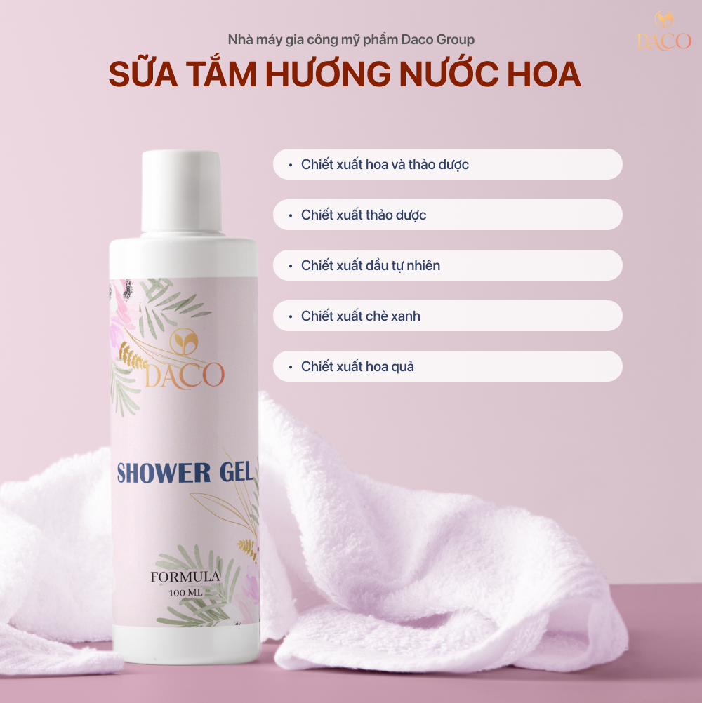 Gia công sữa tắm hương nước hoa