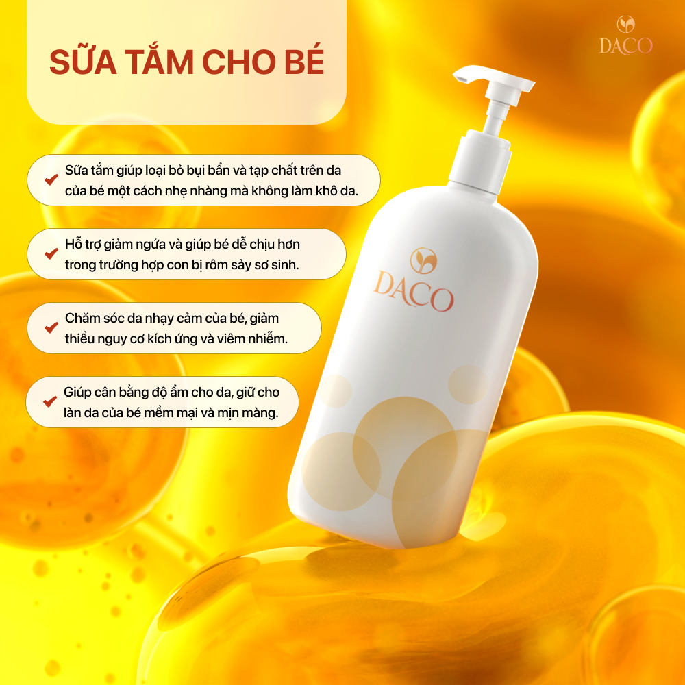 Gia công sữa tắm cho bé